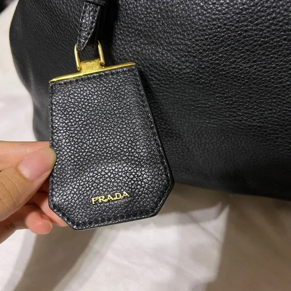 Prada Vitello Daino Tote Black Bag Vintage - Picture 3 of 13